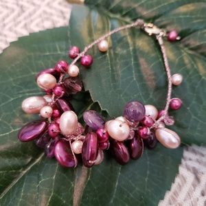 Faux pearl bracelet